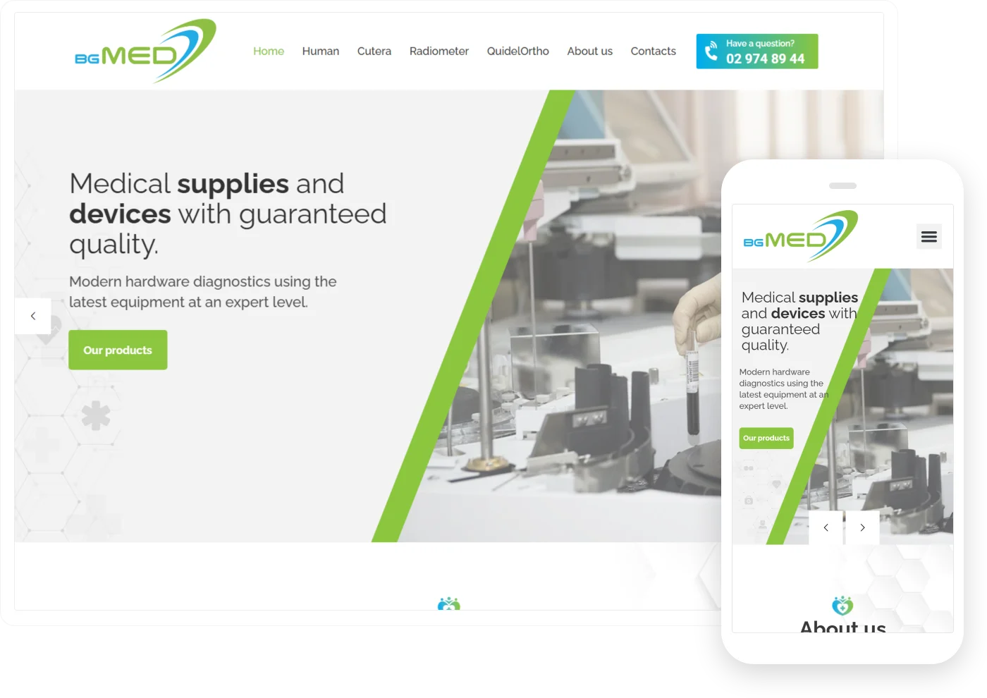 Уеб сайт BGMed-ltd.com — изработка на фирмен уеб сайт